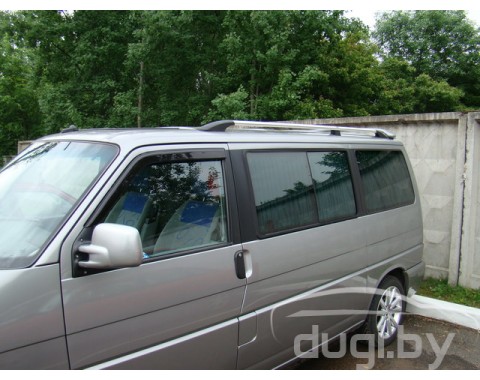 Рейлинги продольные с алюминиевыми окончаниями для Multivan T4.